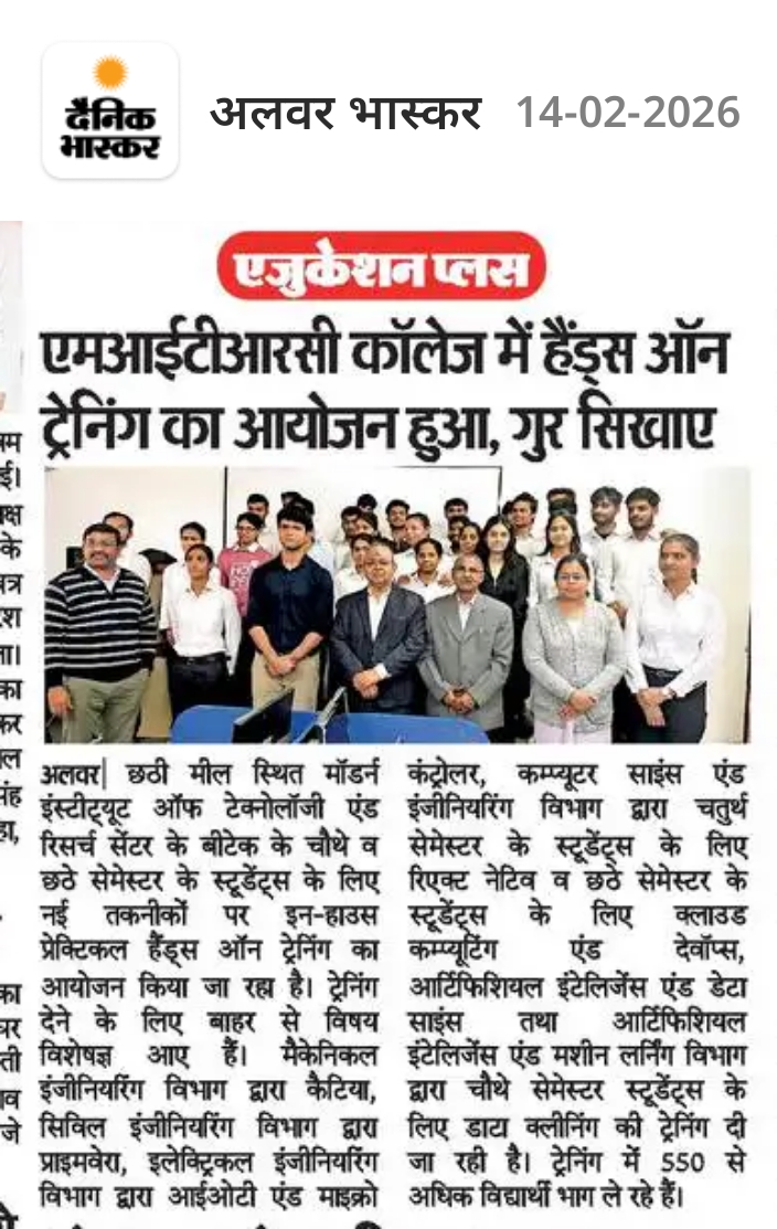 MITRC Engineering College, Alwar, Rajasthan